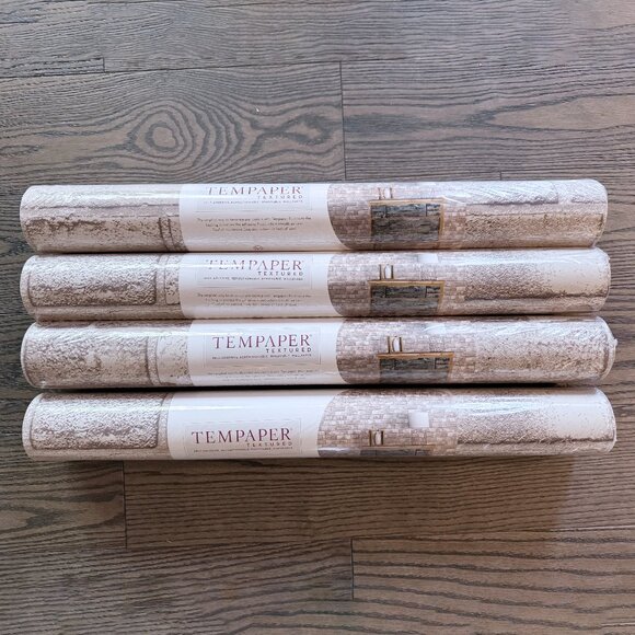 Tempaper Textured Self-Adhesive, Removable Wallpaper - 1 Double Roll, Brick